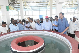 Dr. Abhilaksh Likhi, IAS, OSD, Ministry of Fisheries, Animal Husbandry and Dairying lauds the research efforts of ICAR-NBFGR 