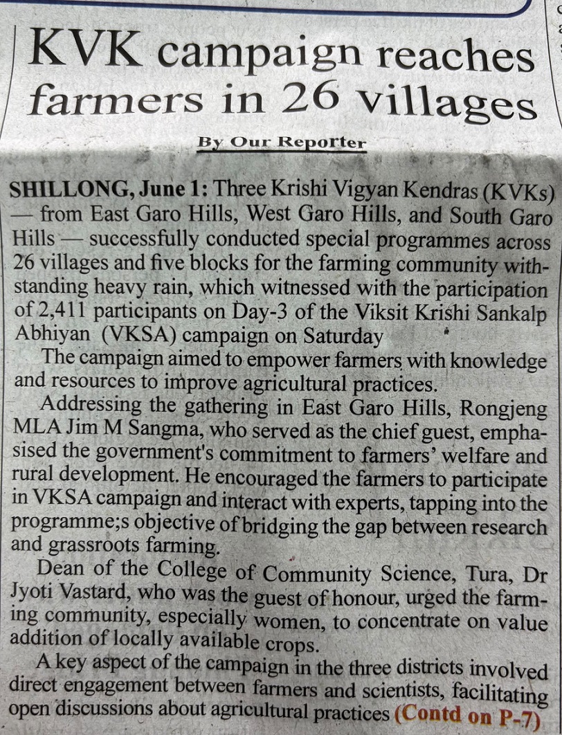 KVK campaign reaches farmers in 26 villages