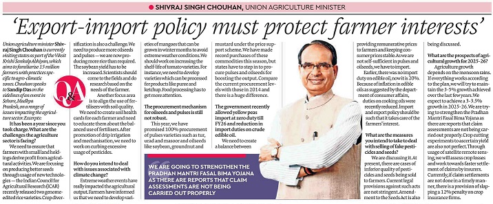 'Export-import policy must protect farmer interests'