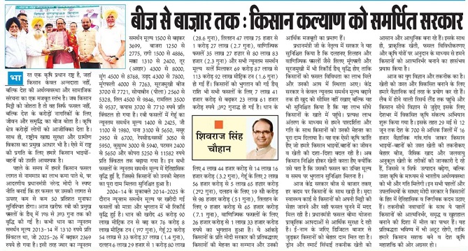 बीज से बाज़ार तक : किसान कल्याण को सम्र्पित सरकार