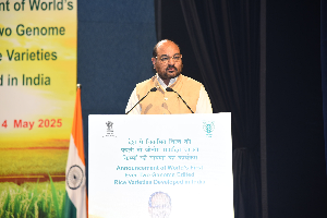 Union Agriculture Minister Shri Shivraj Singh Chouhan Announces Two Genome-Edited Rice Varieties Developed in India