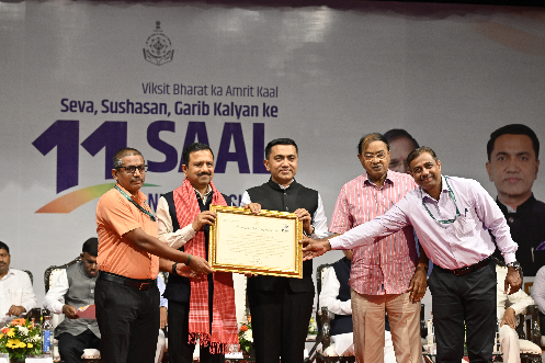ICAR-KVK North Goa Felicitated by the Chief Minister for Outstanding Contribution to Agriculture