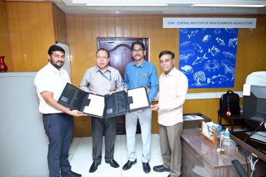 ICAR-CIBA New Startup initiative with M/s. Om Sai Aqua for evaluating the the effect marine protein hydrolysate on the growth and survival of Pacific White Shrimp, Penaeus vannamei