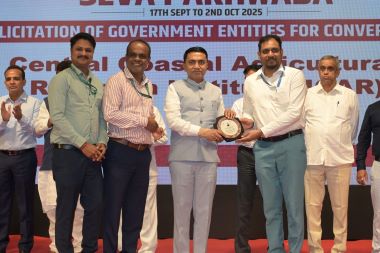 ICAR-CCARI Felicitated by Chief Minister of Goa during Seva Pakhwada
