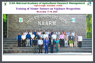 Master Trainers Programme on Vigilance Perspectives Concludes at ICAR-NAARM
