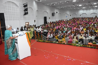 Hon'ble Governor of Uttar Pradesh Smt. Anandiben Patel, commended ICAR-NBFGR's initiative Mission Navshakti for Advancing Women Empowerment & Sustainable Livelihoods at Matra Shakti Conclave-2026, Ayodhya