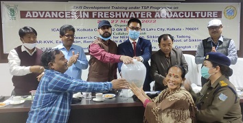 ICAR-CIFE, Kolkata Centre extends help to the Fisheries Farmers of Sikkim